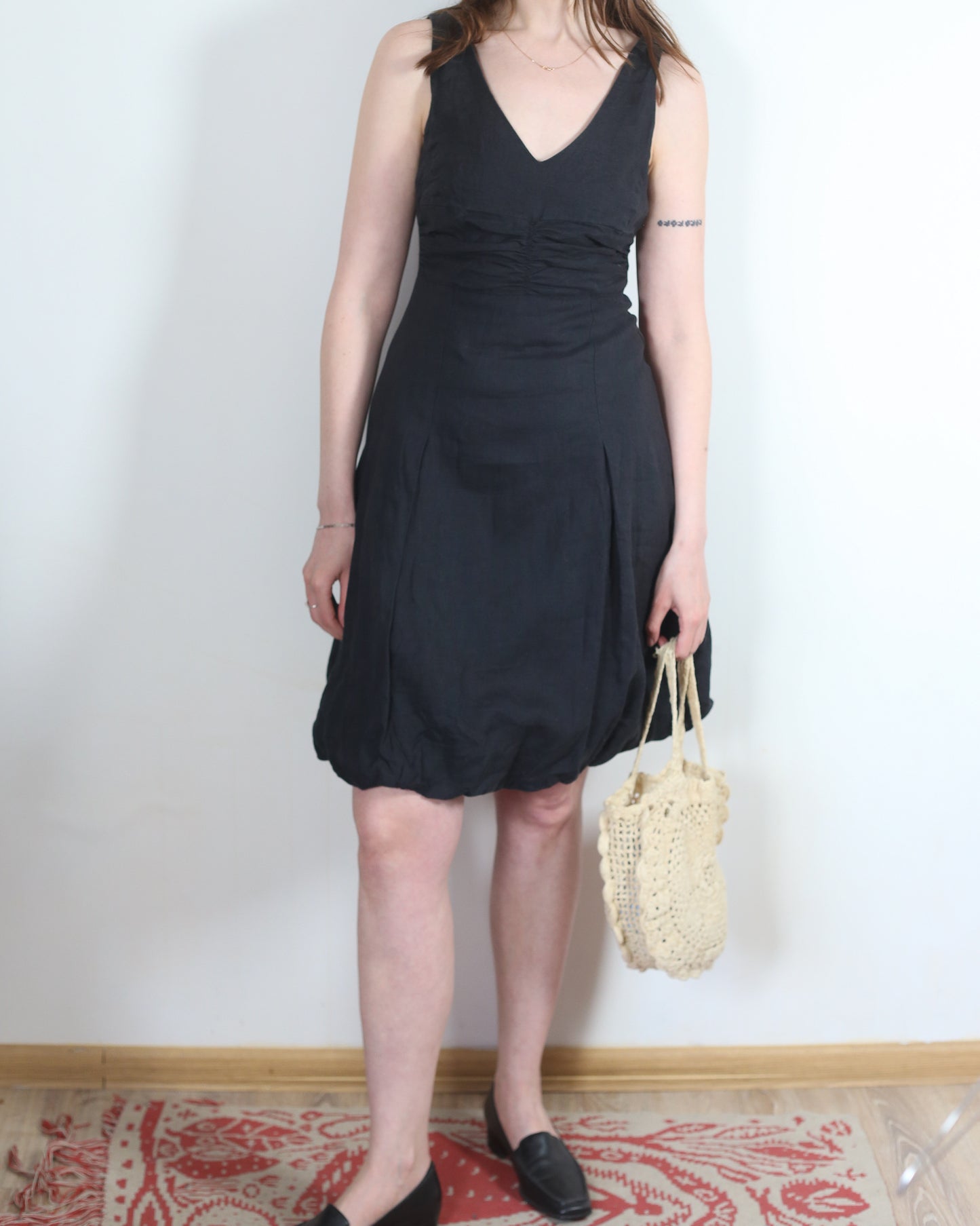 linen bubble dress, XS-S