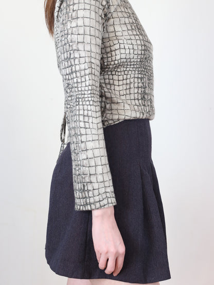 pleated mini skirt