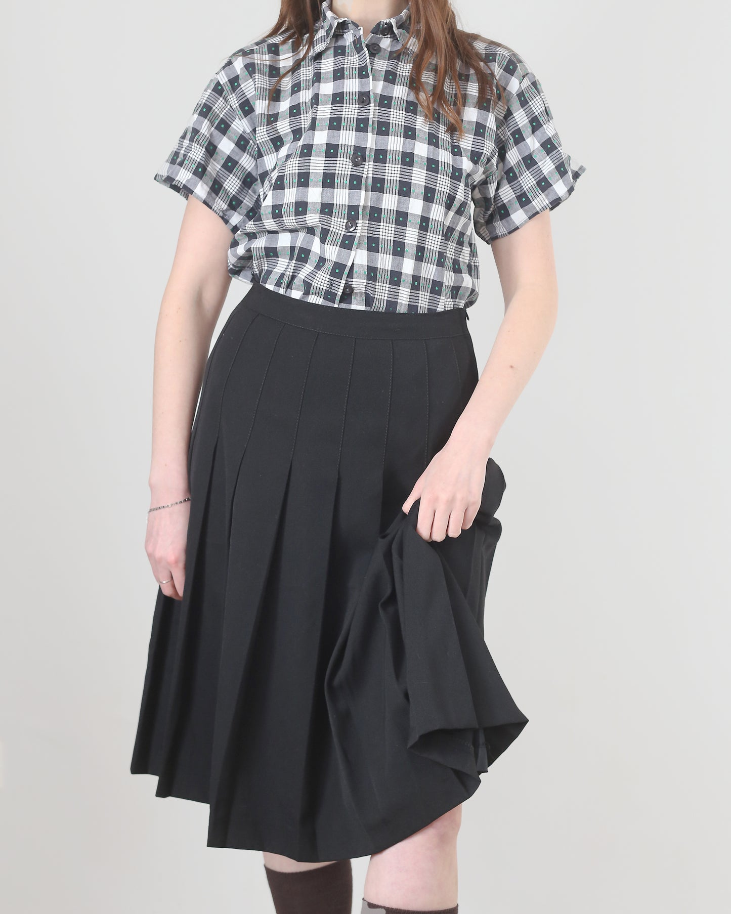 midi pleated skirt, S-M