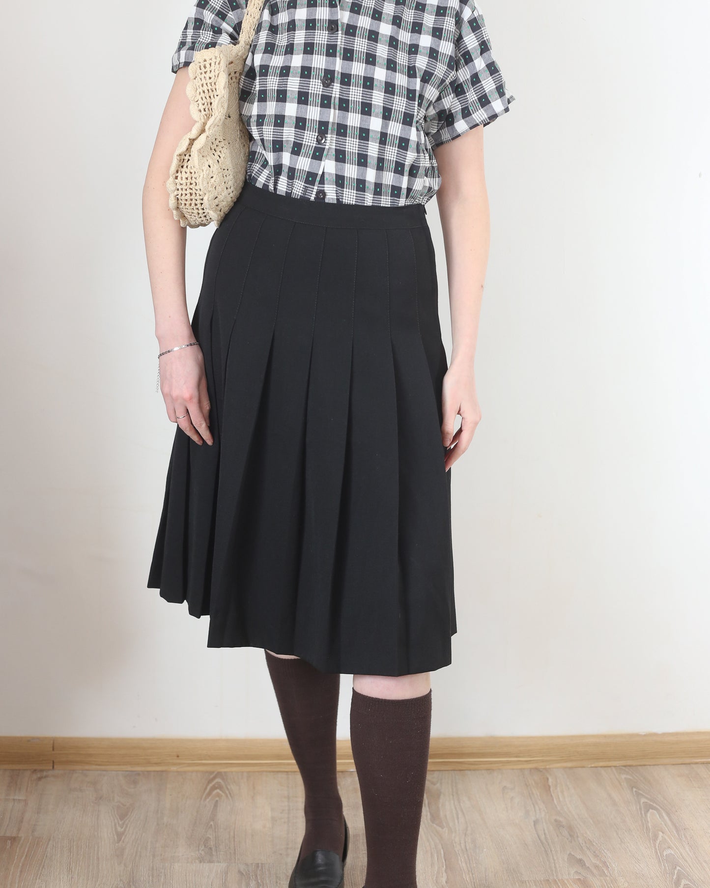 midi pleated skirt, S-M