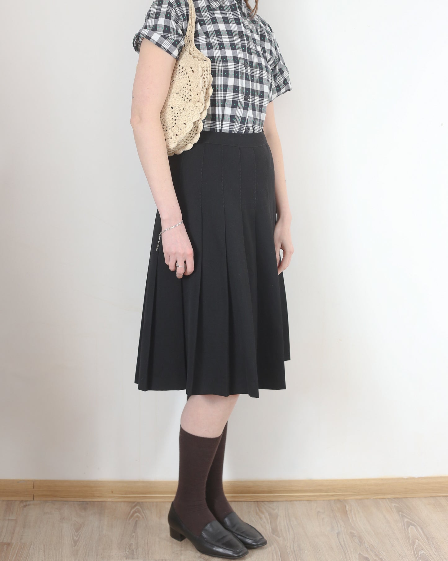 midi pleated skirt, S-M