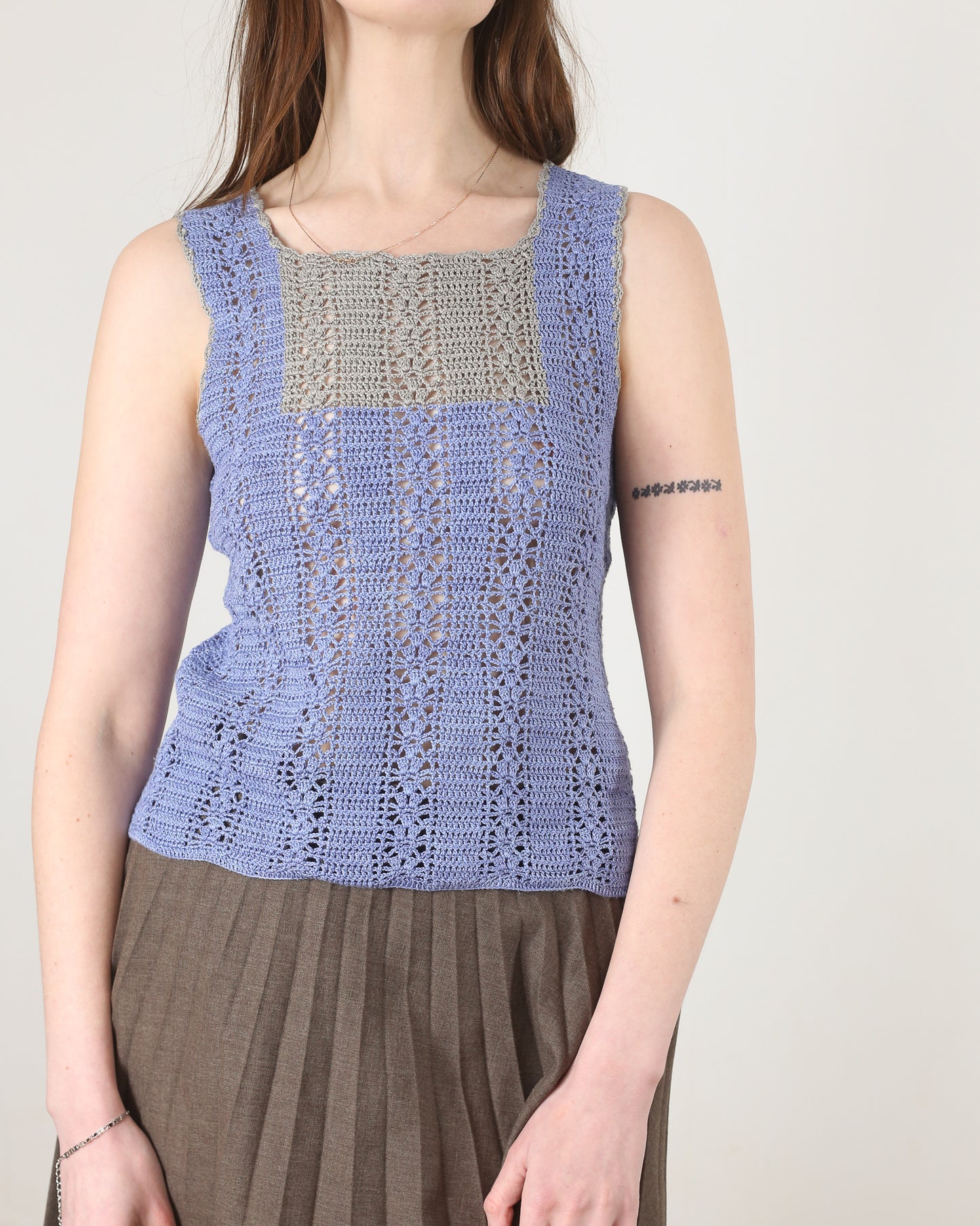 hand crochet blouse, S-M