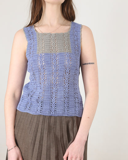 hand crochet blouse, S-M