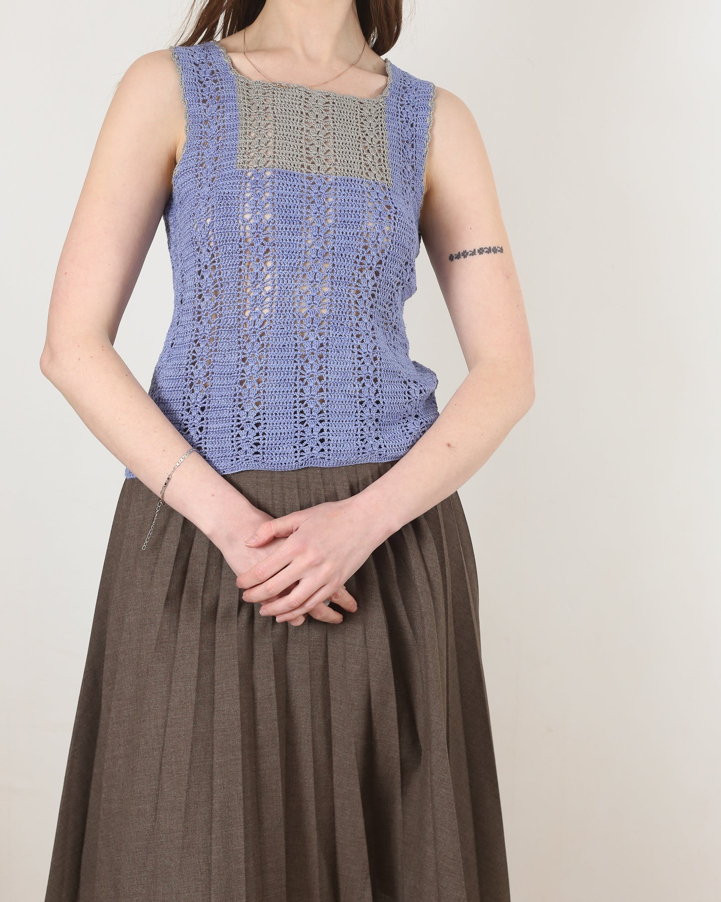 hand crochet blouse, S-M