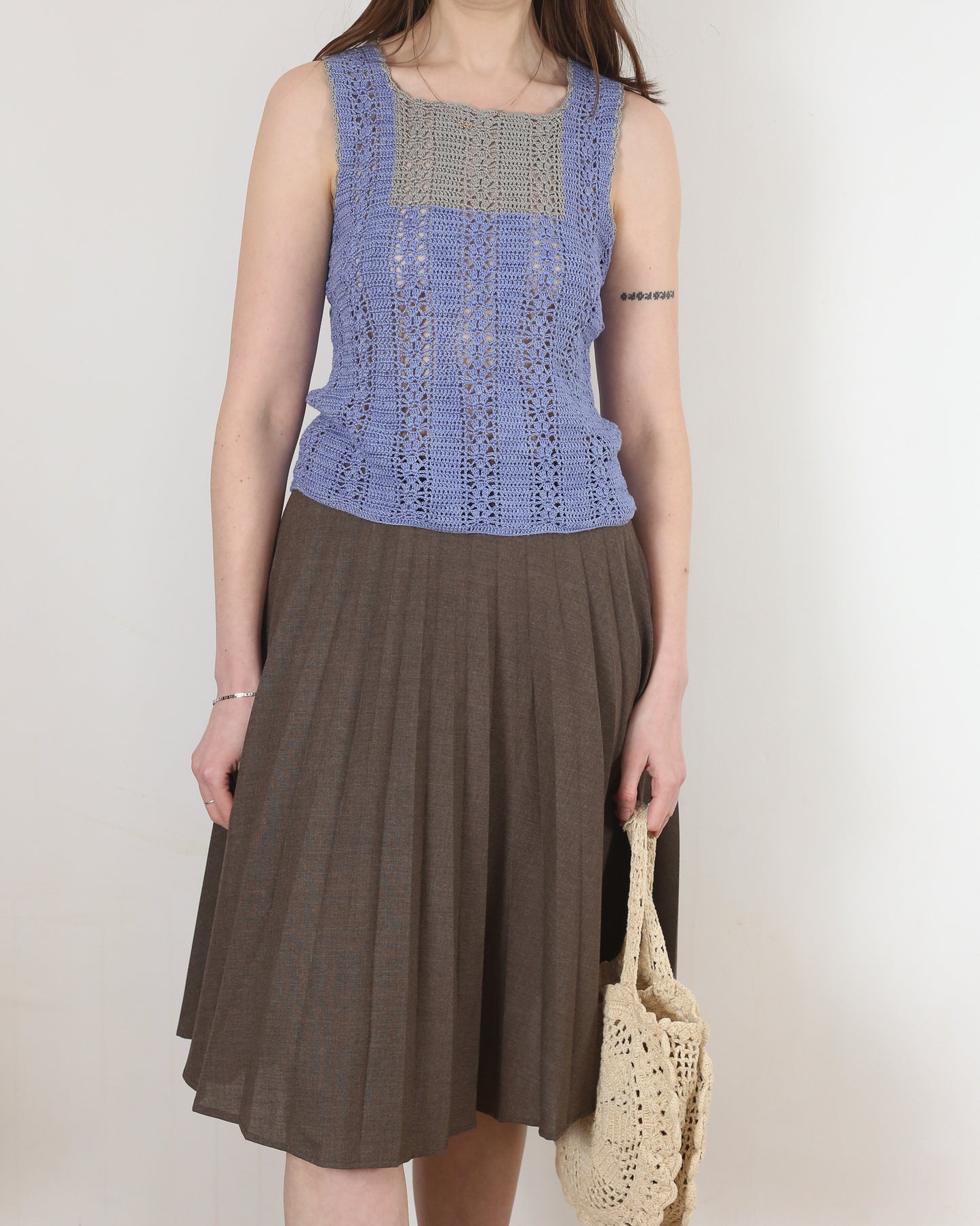 hand crochet blouse, S-M