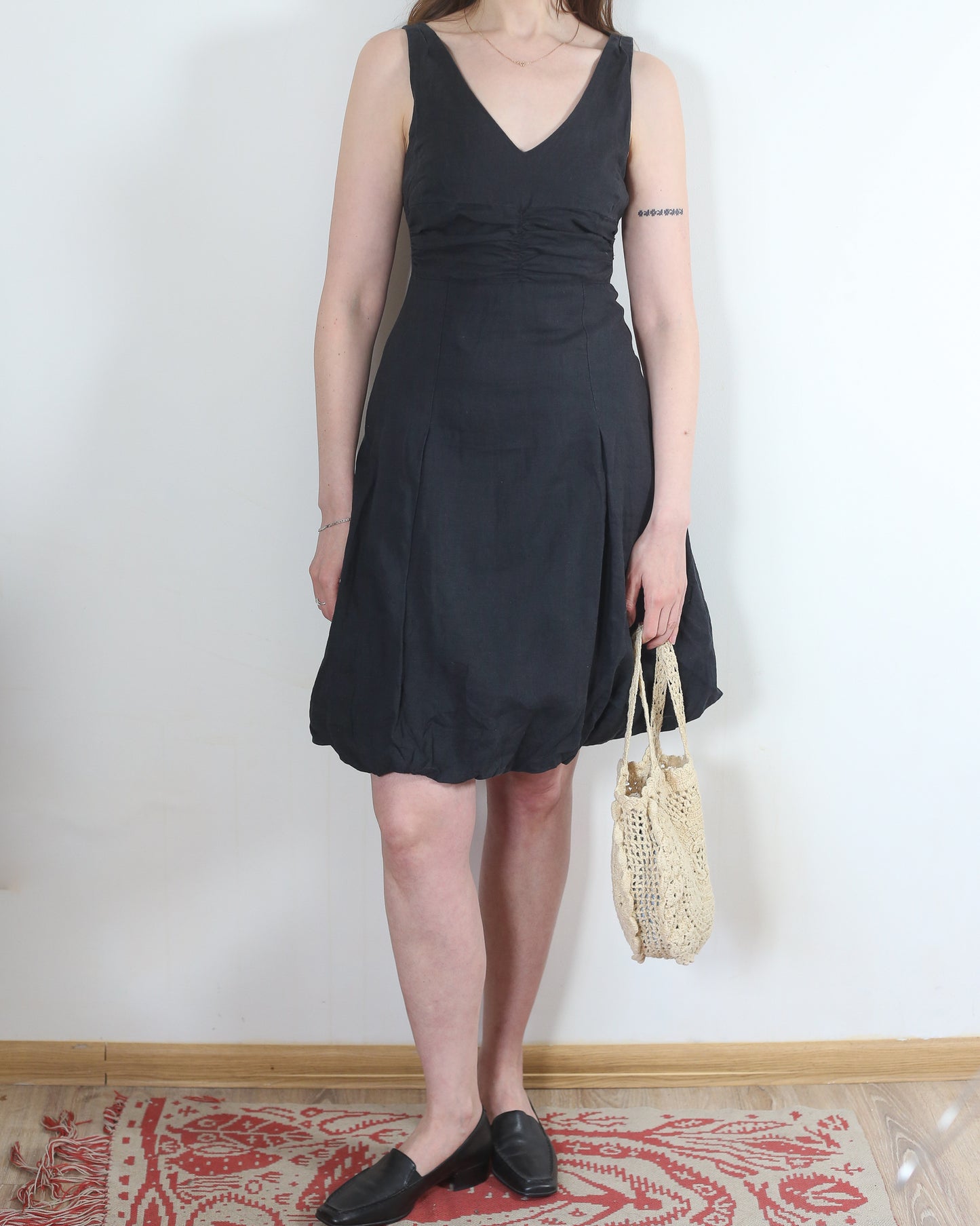 linen bubble dress, XS-S