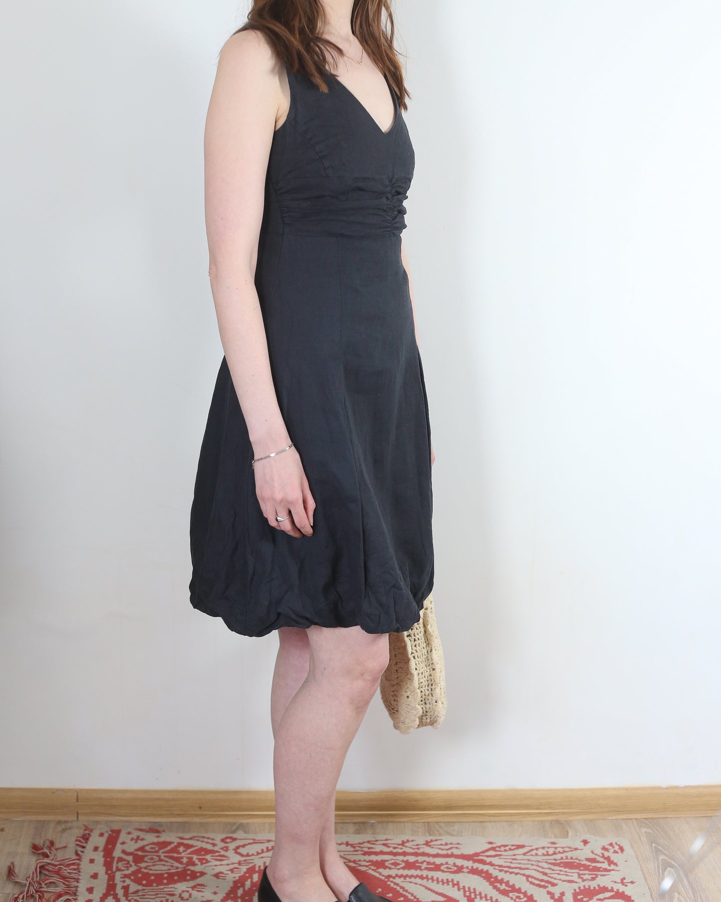 linen bubble dress, XS-S