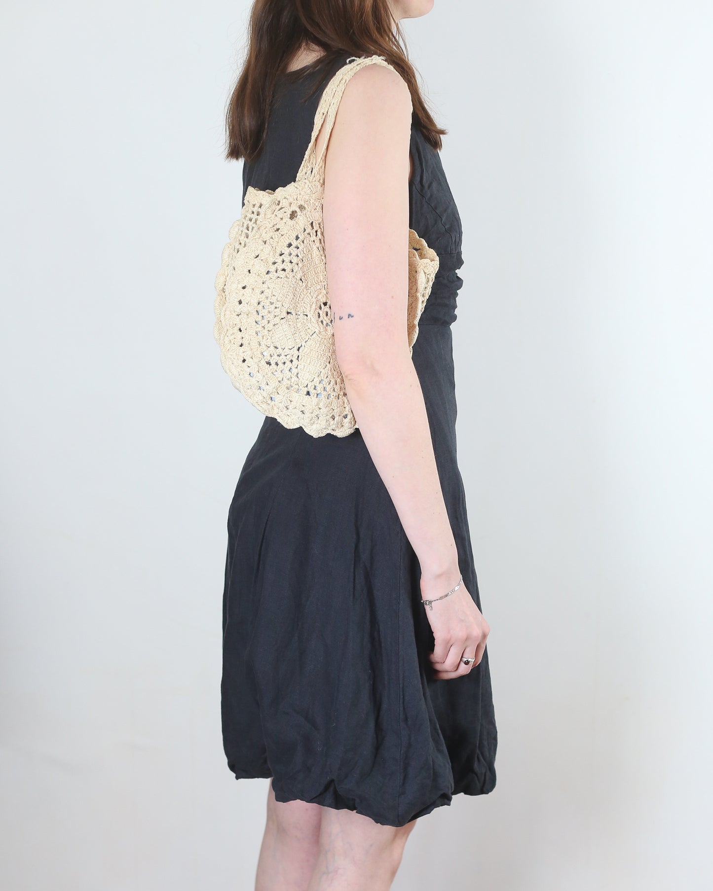 linen bubble dress, XS-S