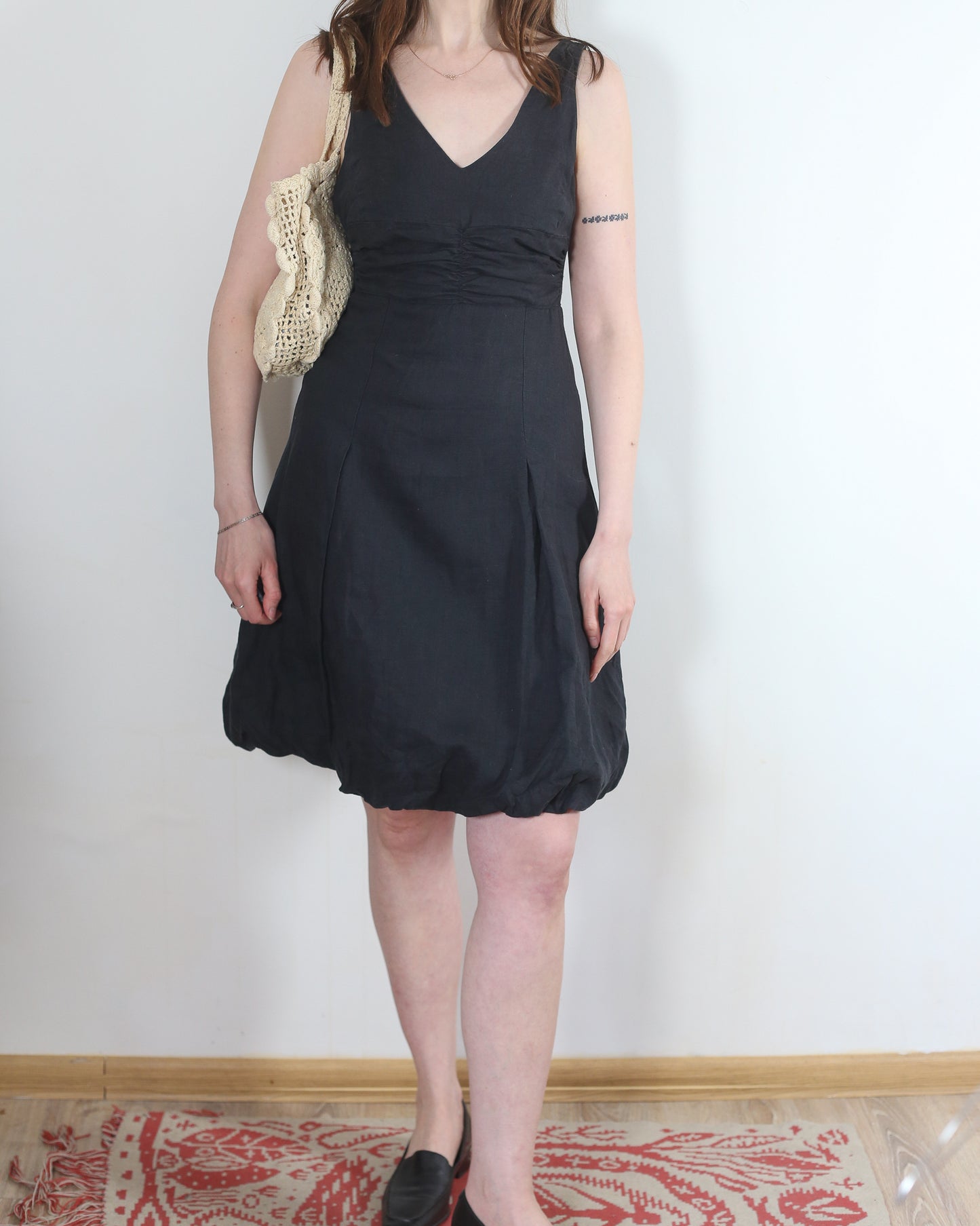 linen bubble dress, XS-S
