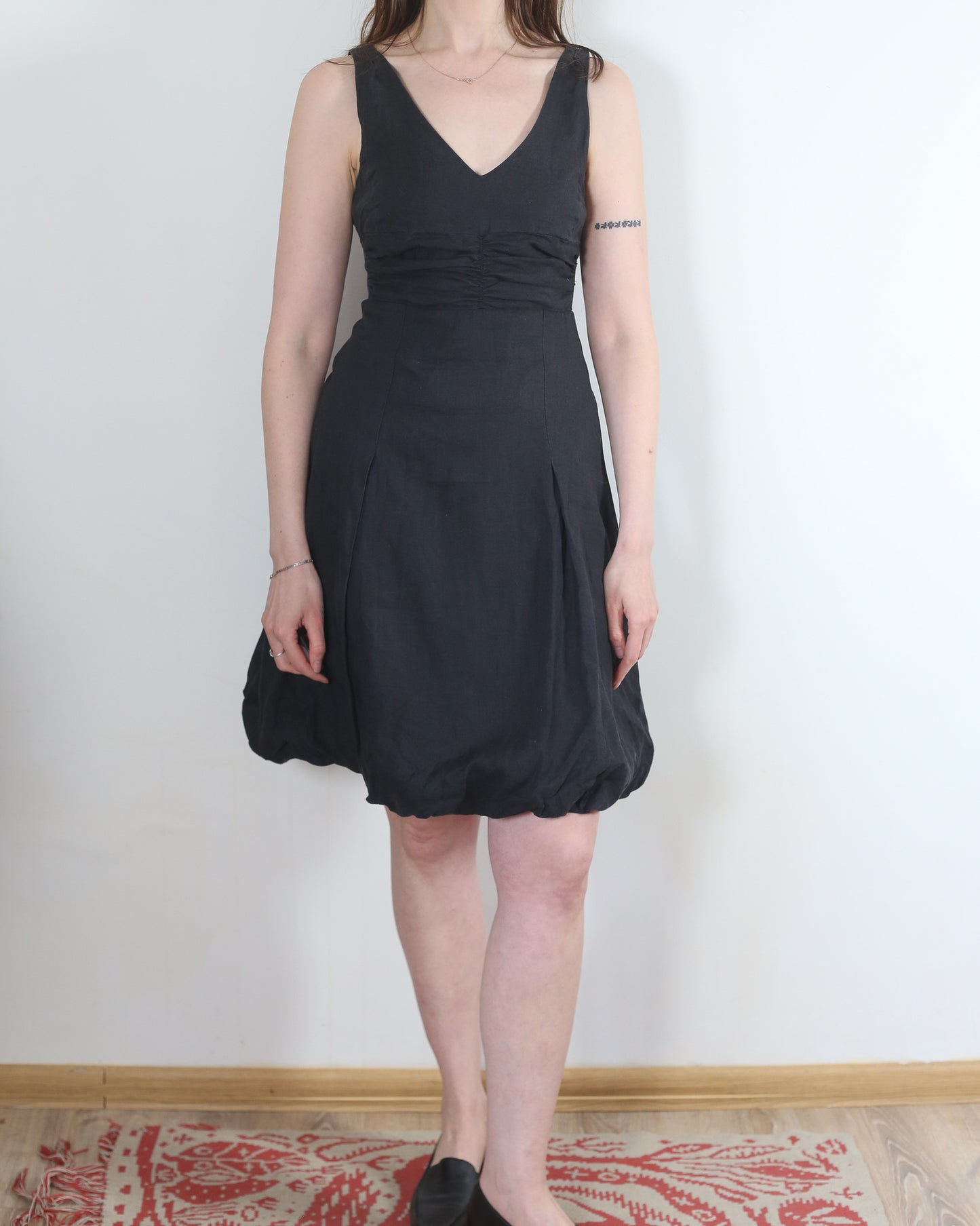 linen bubble dress, XS-S