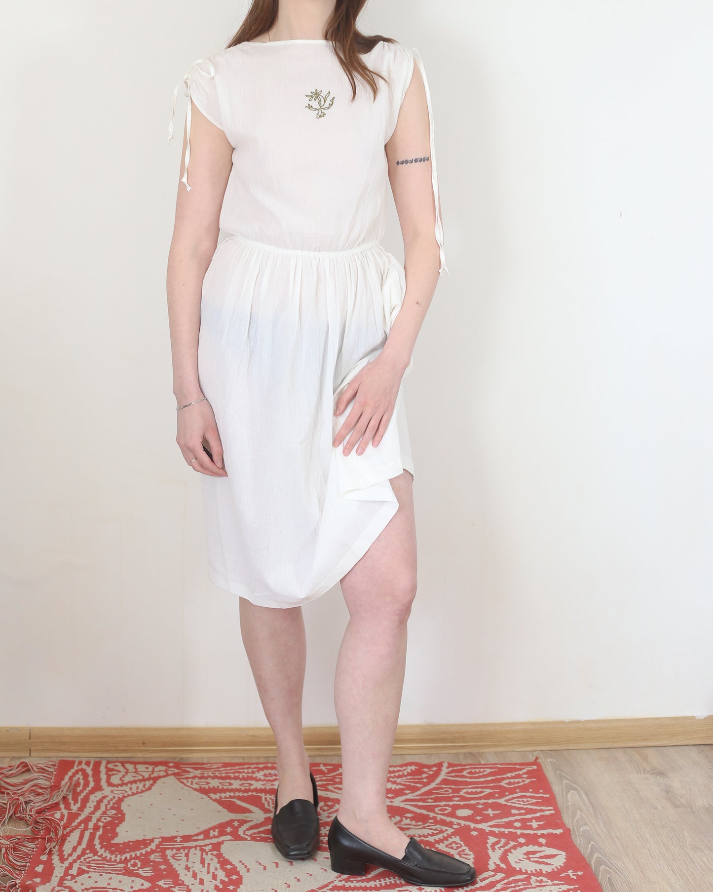 white summer dress, S-M