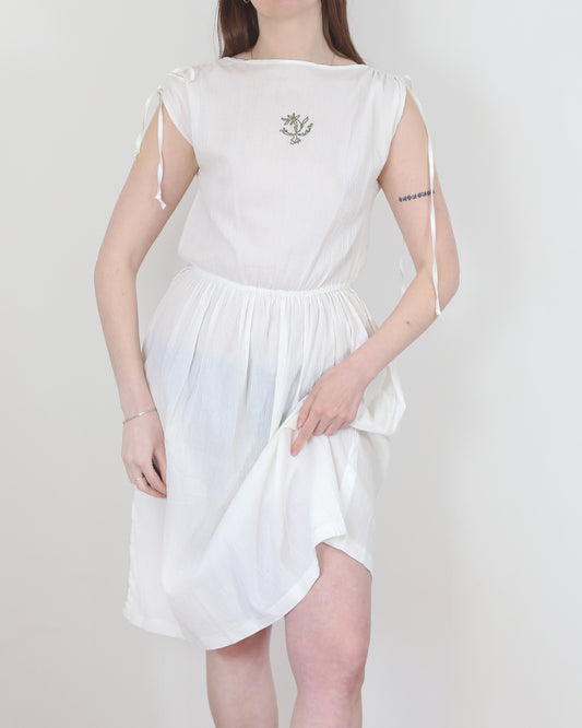 white summer dress, S-M