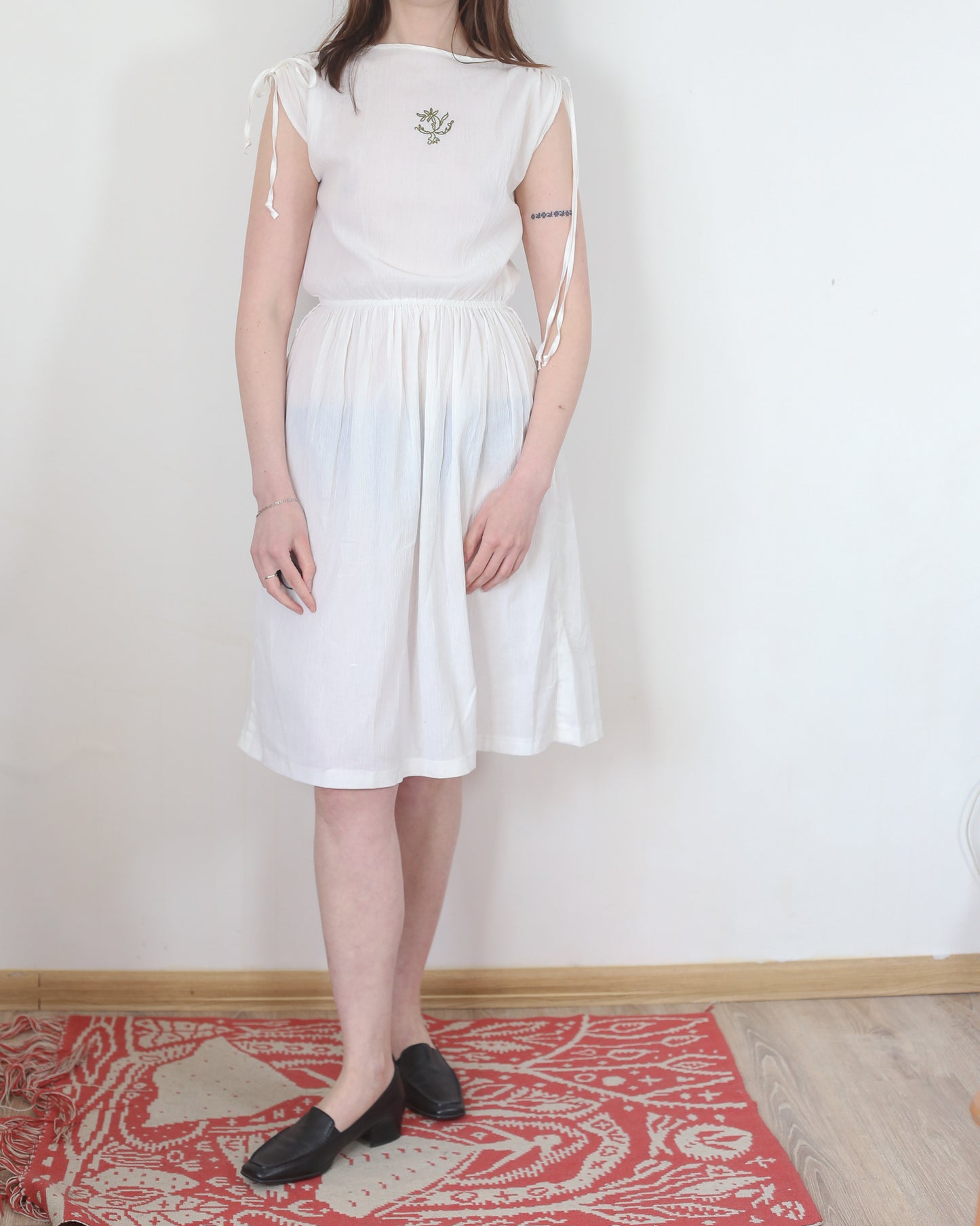 white summer dress, S-M