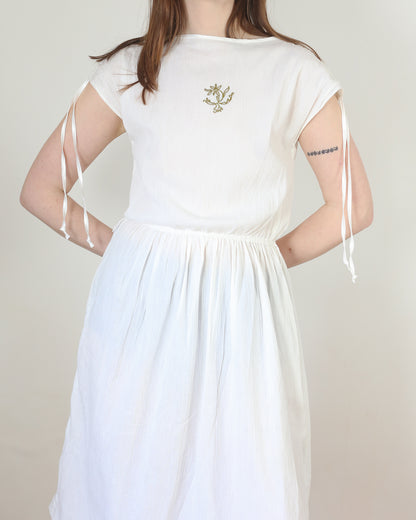 white summer dress, S-M