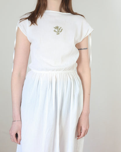 white summer dress, S-M