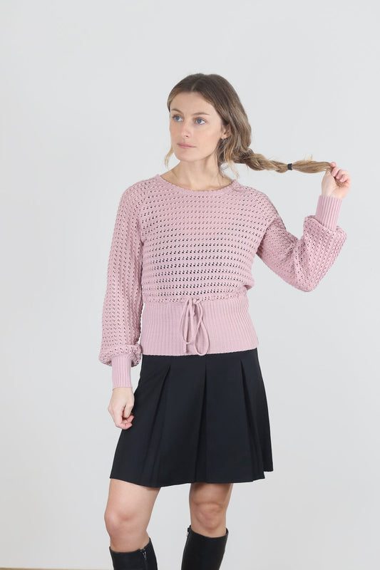 pink sweater, S-M